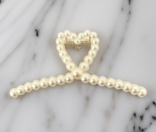 Large Faux Pearl Hair Claw Clip