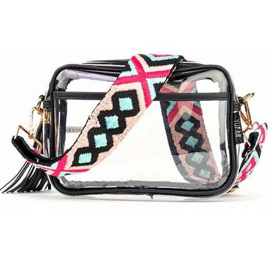 CLEAR COURTNEY FANNY PACK STADIUM APPROVED CROSSBODY BAG