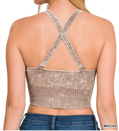 Ribbed Criss Cross Back Crop Top - The Salty Mare