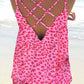 Strappy Back Detail Leopard Tank Top - The Salty Mare