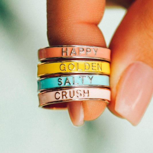 Enamel Word Ring - The Salty Mare