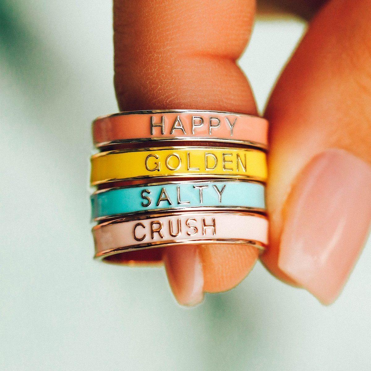 Enamel Word Ring - The Salty Mare