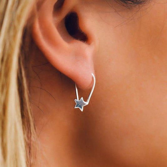 Star Safety Pin Earrings - The Salty Mare