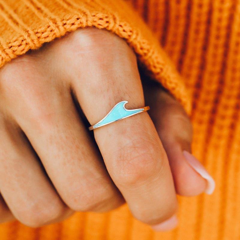 Mother of Pearl Wave Ring - The Salty Mare