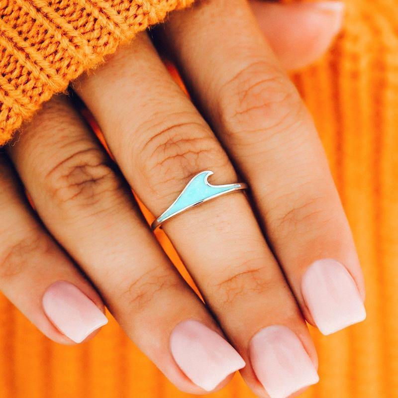 Mother of Pearl Wave Ring - The Salty Mare
