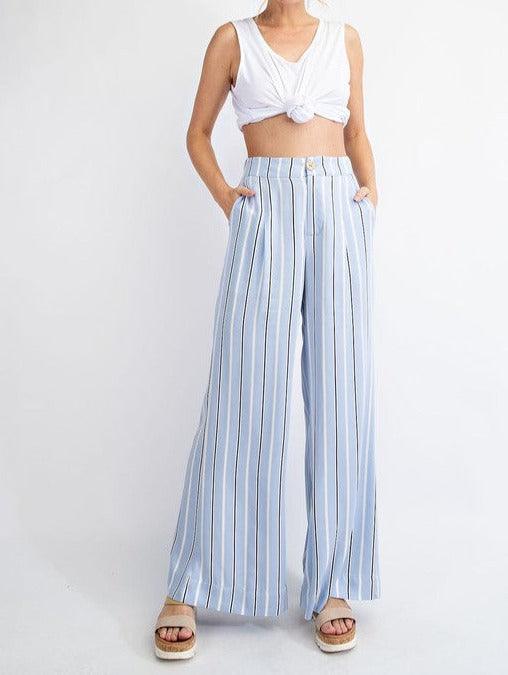 Striped High Waist Pants - The Salty Mare