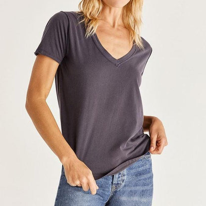 Organic Cotton V-neck Tee - The Salty Mare