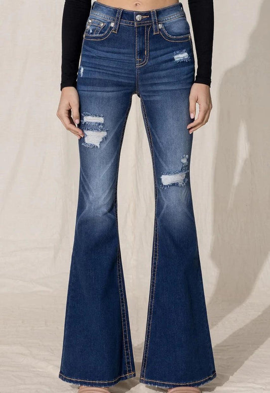 Miss Me® Sassy High Rise Flare Jeans - The Salty Mare
