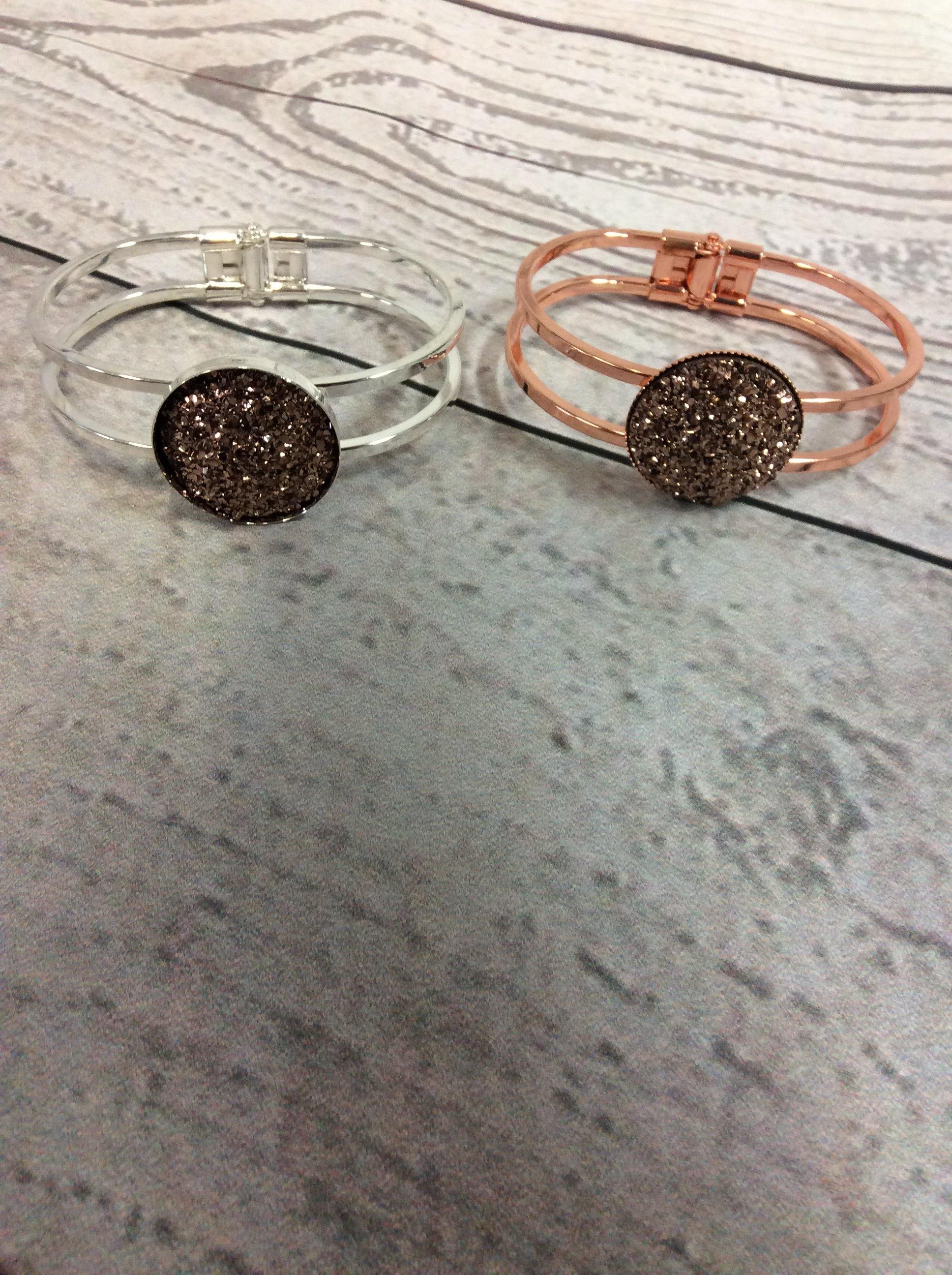 Druzy Hinge Bracelet - The Salty Mare
