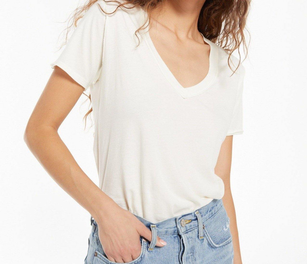 Organic Cotton V-neck Tee - The Salty Mare