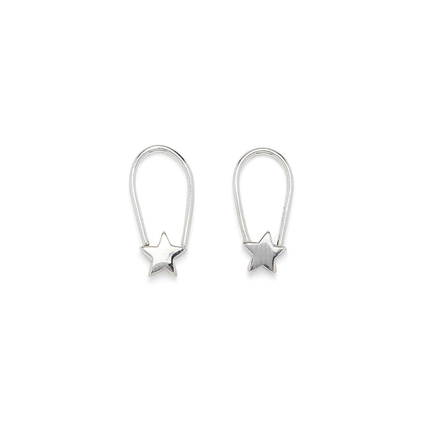 Star Safety Pin Earrings - The Salty Mare