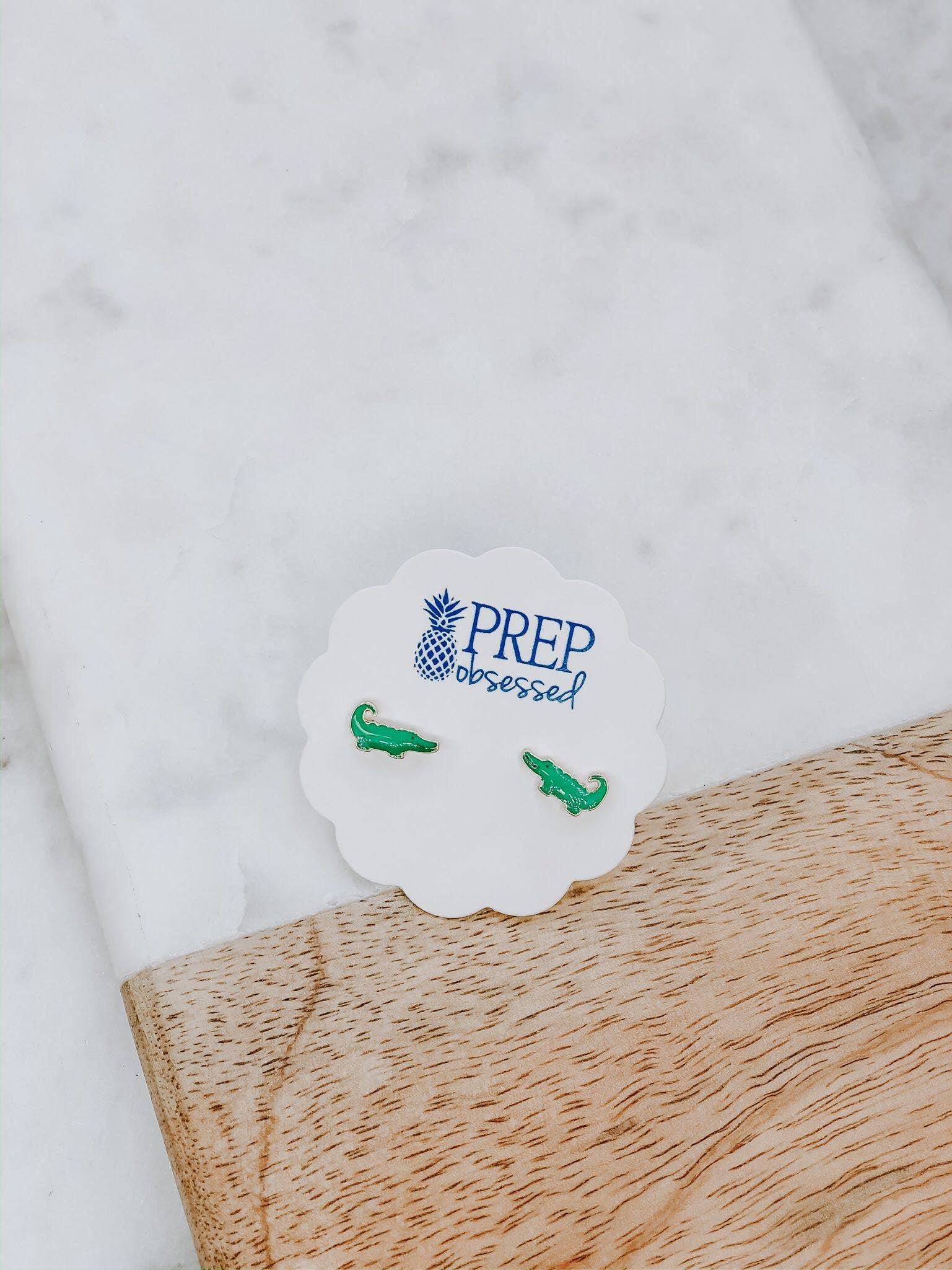 Gator Signature Enamel Stud Earrings - The Salty Mare